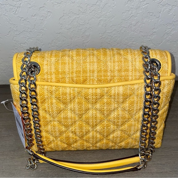 KATE Spade Natalia Tweed Medium Flap Quilted Shoulder Bag, Cut Mango - Picture 4 of 10